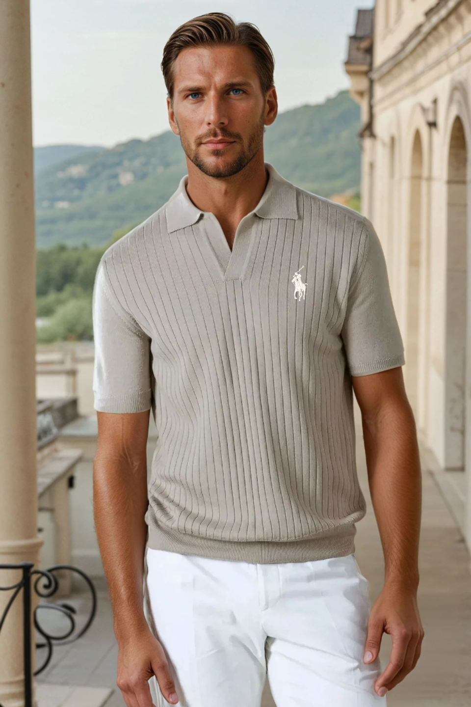 DESIGNER POLO - TAUPE
