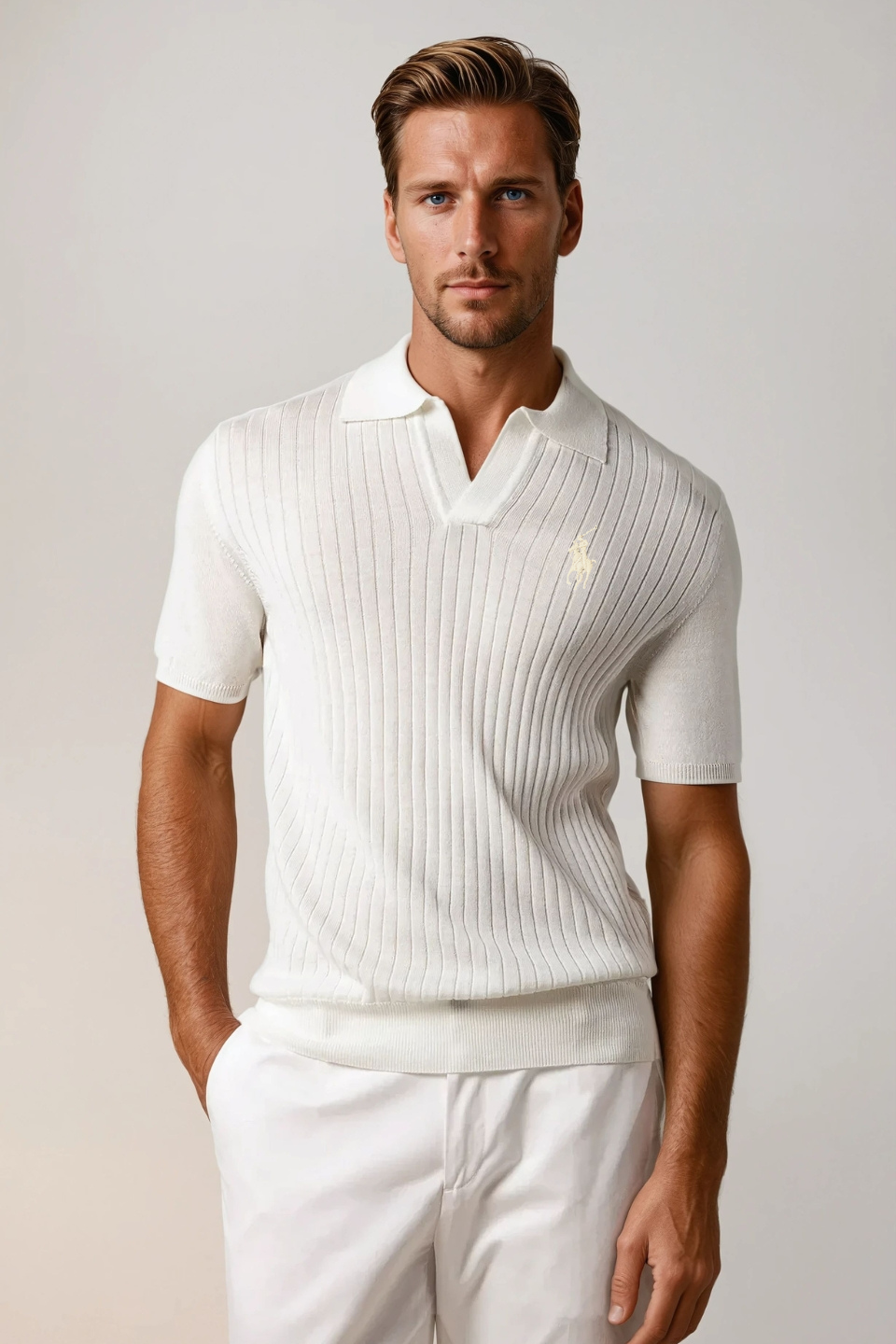 DESIGNER POLO - GEBROKEN WIT