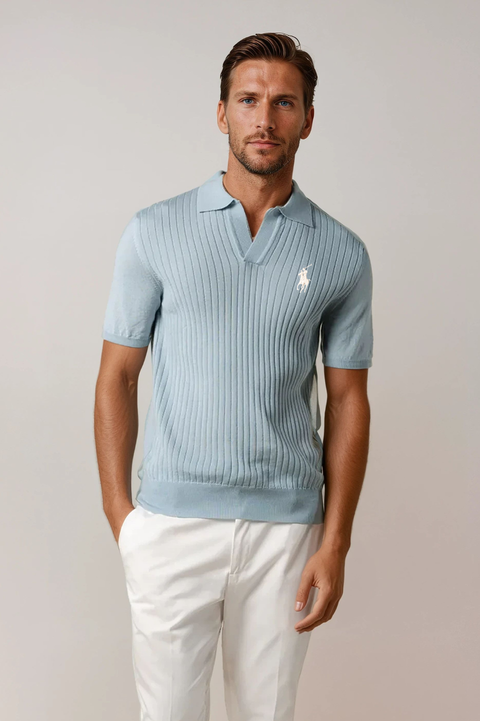 DESIGNER POLO - BABY BLAUW