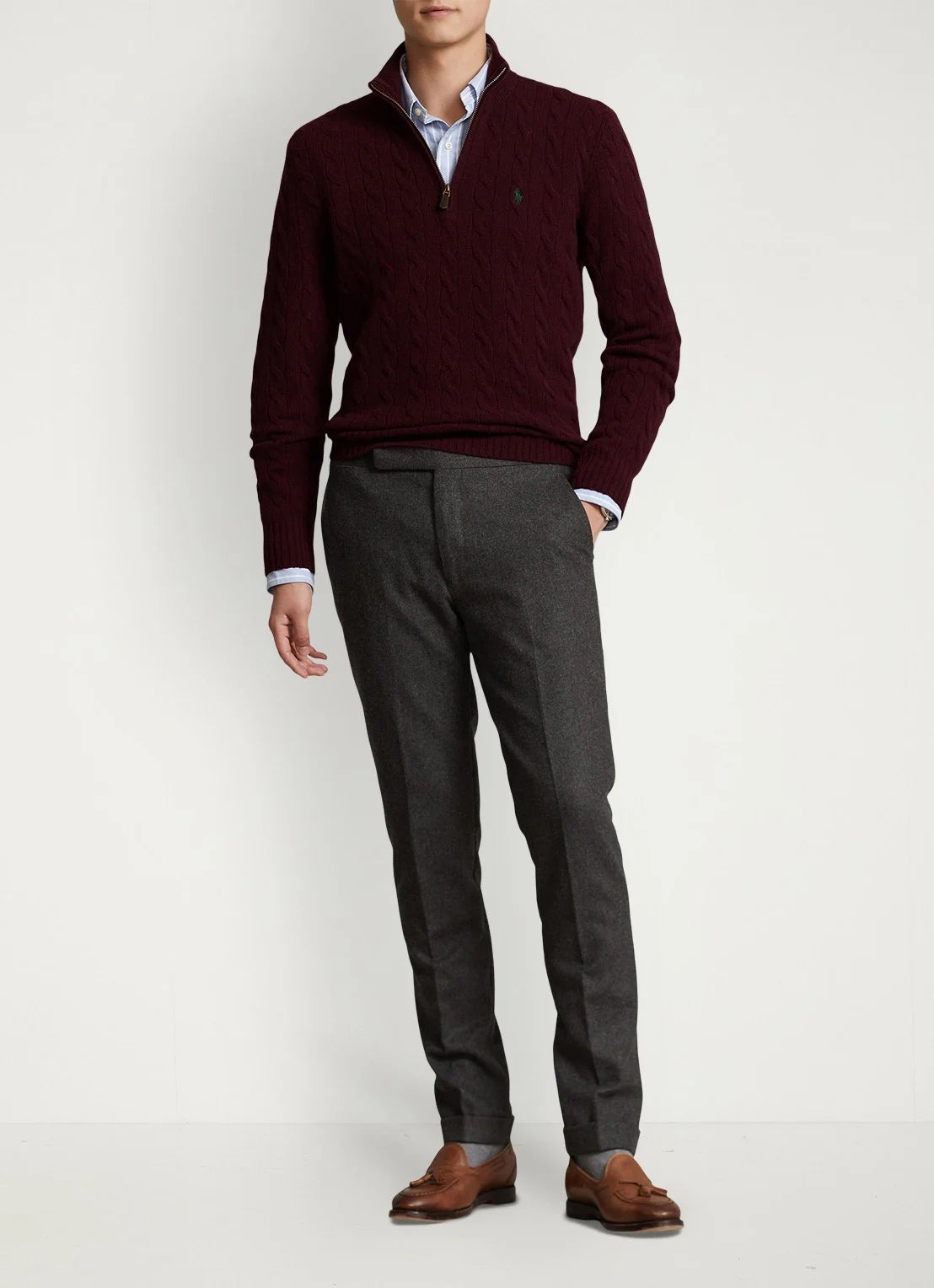 Polo Ralph Lauren Kabeltrui met logoborduring