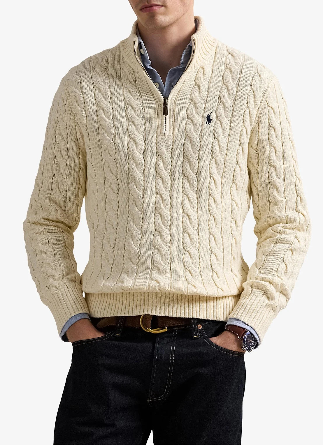 Polo Ralph Lauren Kabeltrui met logoborduring